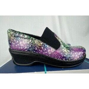 KLOGS Footwear Clogs Size 8 Imperial Dandelion Patent Nurse Shoes Standing MINT